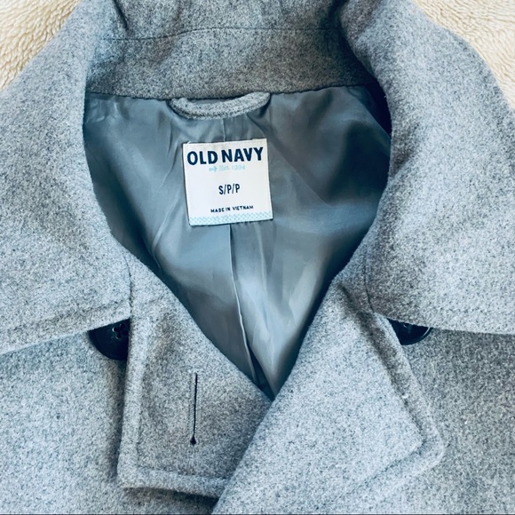 Old Navy Women’s Size S Classic Wool Peacoat Grey - Picture 4 of 7